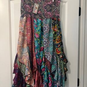 Wear as dress or midi skirt, bathing suit cover